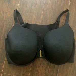 Cacique sz 40F black front snap black bra